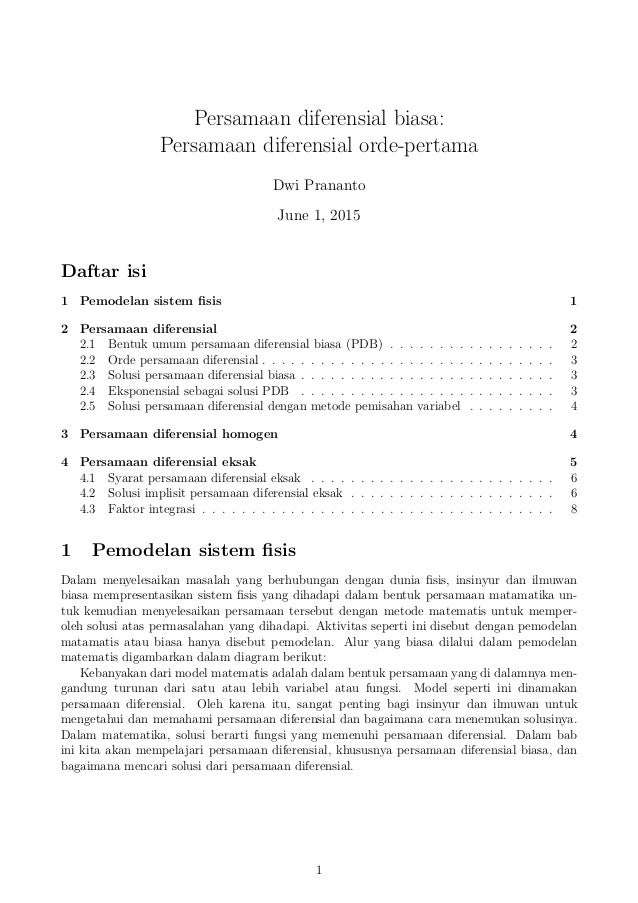 persamaan diferensial biasa